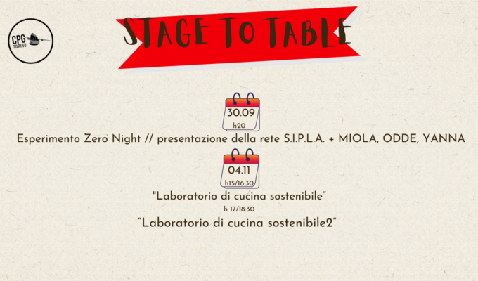 STAGE TO TABLE SITO